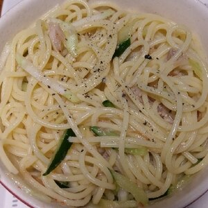 きゅうりとツナの冷製パスタ♪